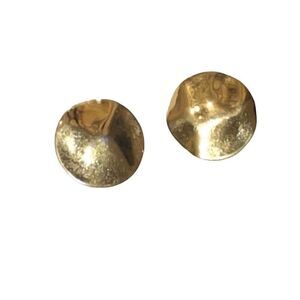 Vintage Monet Hammered 80’s Dome Earrings